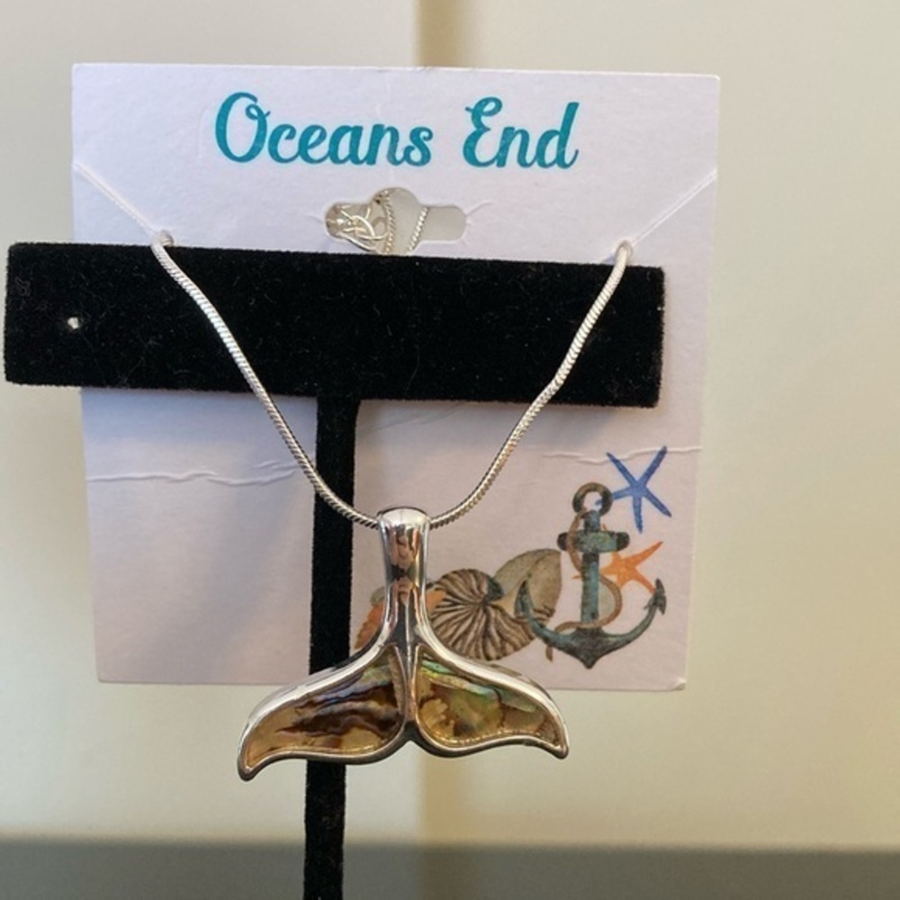 Silver Whale Tail Necklace